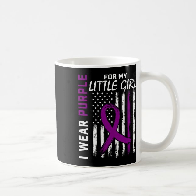 Purple Little Girl Daughter Epilepsy Awareness Ame Coffee Mug (Right)