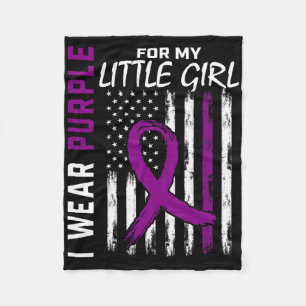 Purple Little Girl Daughter Epilepsy Awareness Ame Fleece Blanket