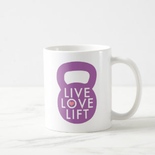 Purple "Live Love Lift" Coffee Mug