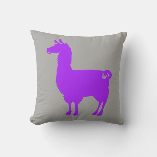 Purple Llama Pillow (Front)