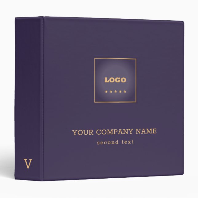 Purple Logo   3 Ring Binder (Front/Spine)