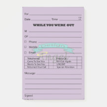 Purple Logo Watermark Phone Message Post It's