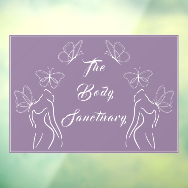 Purple Logo Women Body Care Promotional  Window Cling (Sheet 3)