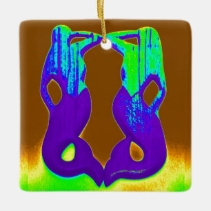 purple lookout mermaids ceramic ornament