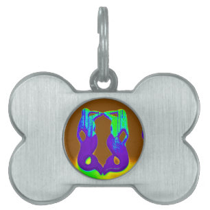 purple lookout mermaids pet tag