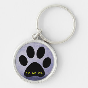 Purple Lost Dog Tag Keychain
