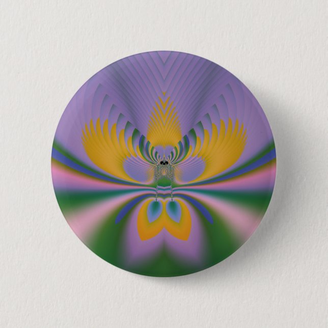 Purple Lotus 2 Inch Round Button (Front)