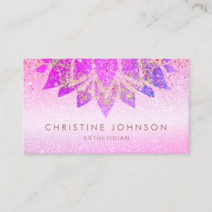 purple lotus design business card
