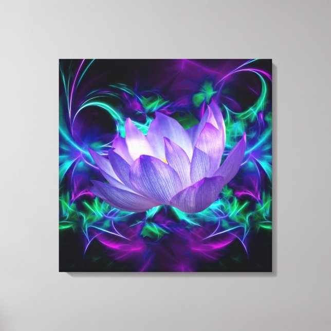 Purple Lotus flower and its meaning Canvas Print (Front)