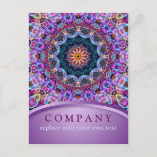 Purple Lotus Holistic Mandala Postcard