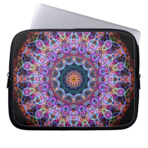 Purple Lotus kaleidoscope Laptop Sleeve