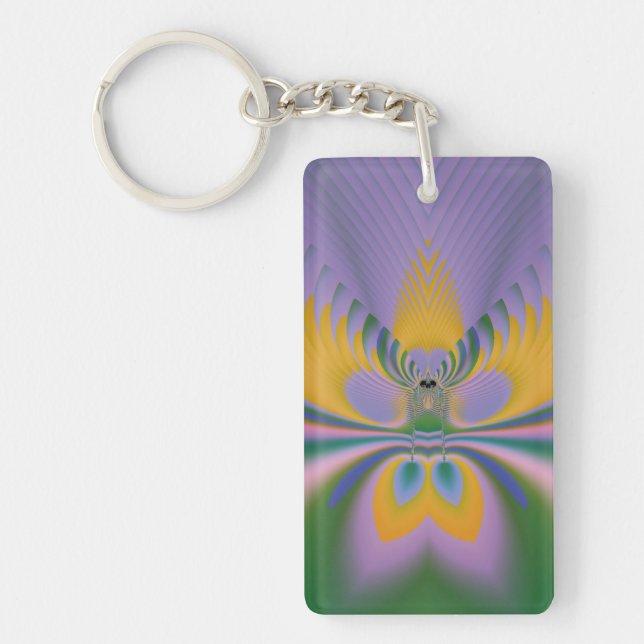 Purple Lotus Keychain (Front)