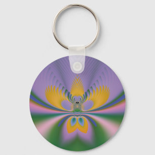 Purple Lotus Keychain