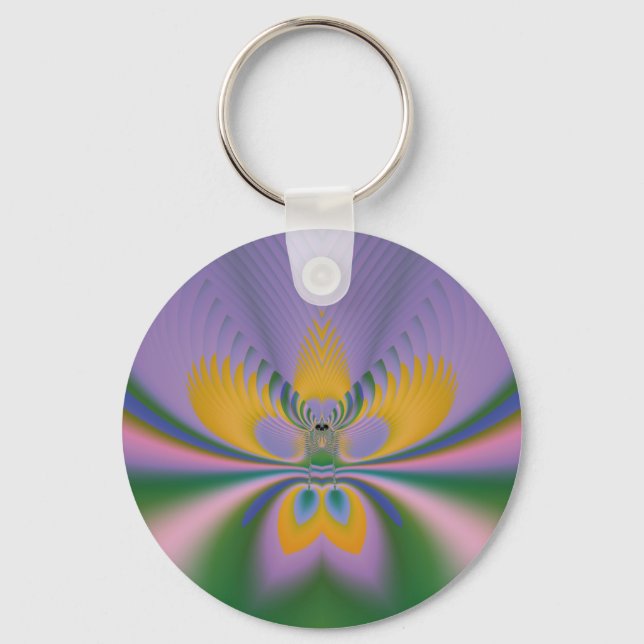 Purple Lotus Keychain (Front)