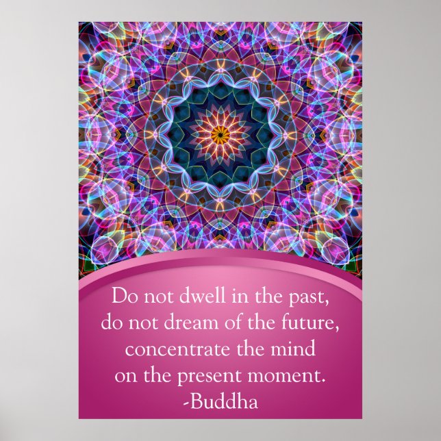 Purple Lotus Mandala Poster (Front)