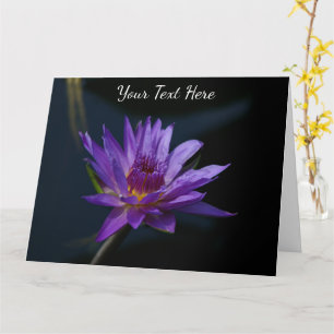 Purple Lotus Waterlily Card