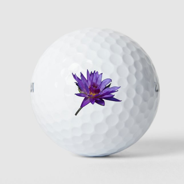 Purple Lotus Waterlily Golf Balls (Front)
