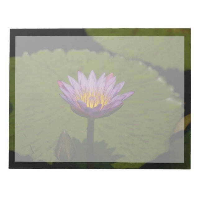 Purple Lotus Waterlily Notepad (Front)