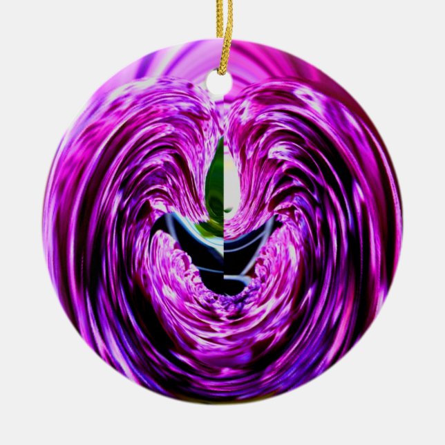 Purple Love_ Ceramic Ornament (Front)