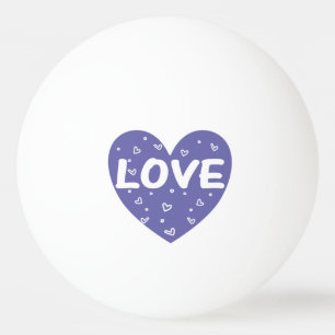 Purple Love Heart Ping Pong Ball