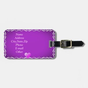 Purple Love_Luggage Tag
