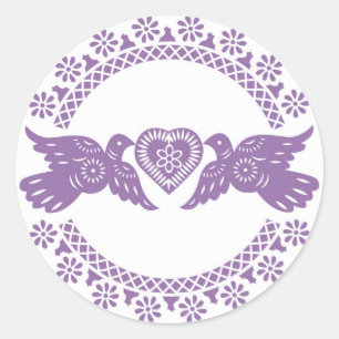 Purple Lovebirds Envelope Seal