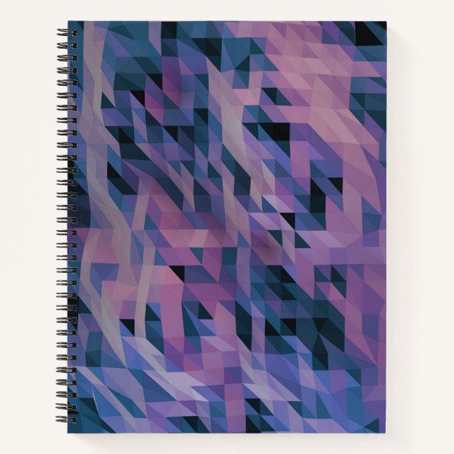 Purple Low-Poly Bullet Journal / Lined Notebook (Front)