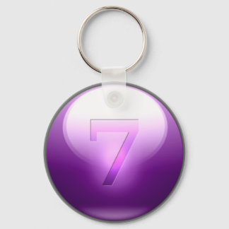 Purple Lucky 7 Keychain
