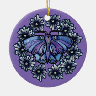 Purple Luna Moth MoonChild Moon Moths Ceramic Ornament