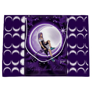 Purple Lune Enfant Grand Sac Cadeau
