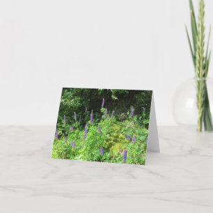 Purple lupines Folded Note Card