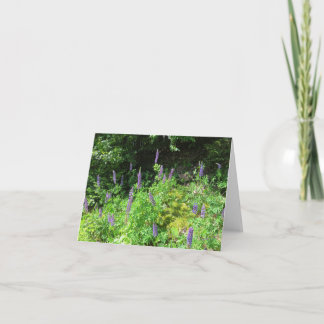 Purple lupines Folded Note Card
