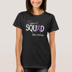 Purple Lupus Awareness Support Squad Tie Dye Ribbo T-Shirt