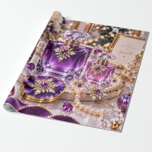 Purple Luxury Christmas Beauty Wrapping Paper