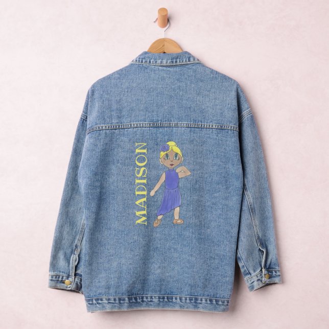 Purple Lyrical Dance Costume Modern Dancer Teacher Denim Jacket (Hangar)