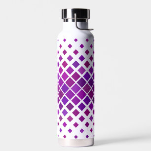 Purple Magenta Diamonds Design Water Bottle