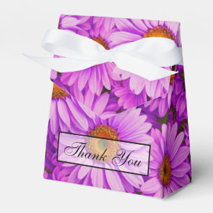 Purple magenta floral sunflower dark pink daisies  favor box