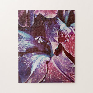 Purple Magenta Painted Gladiolus Flower Puzzle