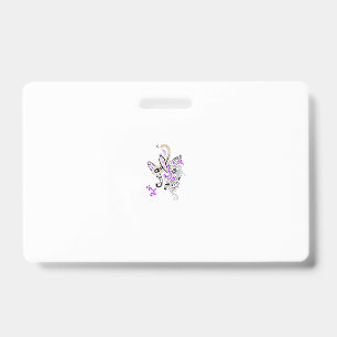 Purple-Magenta, Reddish Orange, Tealish Blue Girly Badge