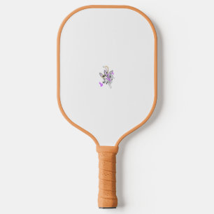 Purple-Magenta, Reddish Orange, Tealish Blue Girly Pickleball Paddle