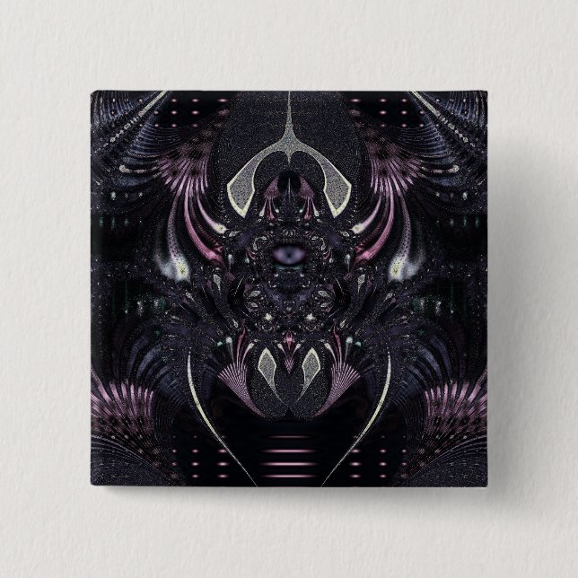 Purple Magic 2 Inch Square Button (Front)