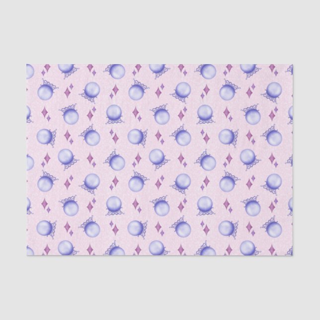 Purple Magic Crystal Ball Halloween Tissue Paper (Front)
