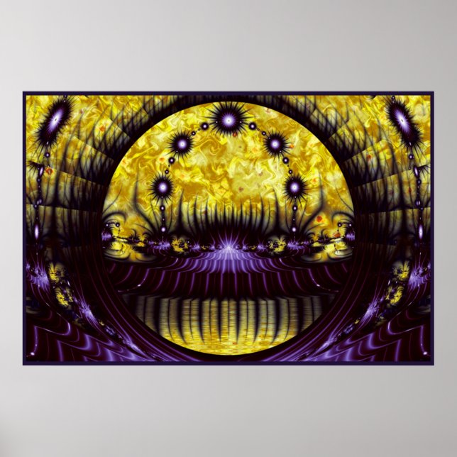  Purple Magic Kaleidoscope  Poster (Front)
