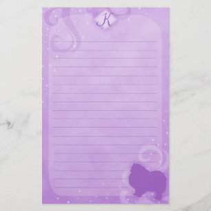 Purple Magic Keeshond Stationery