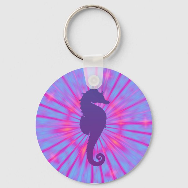 Purple Magic Sea Horse Keychain (Front)