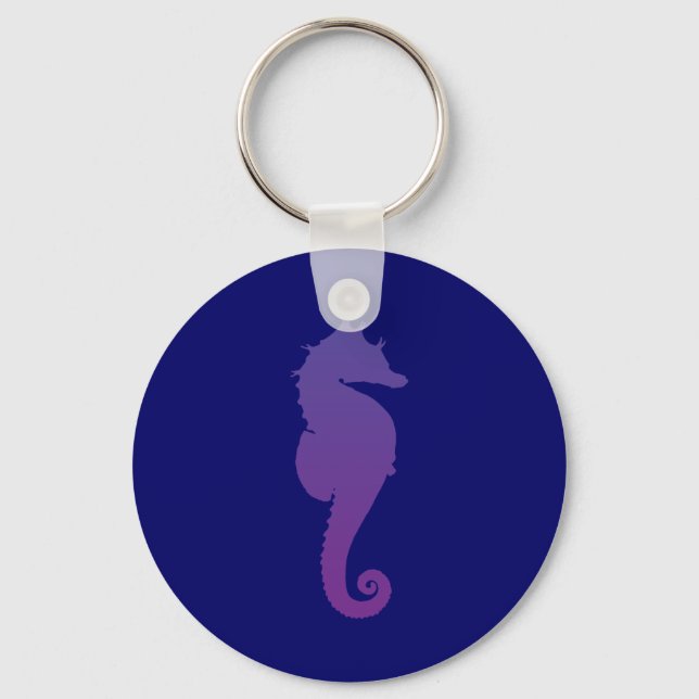 Purple Magic Sea Horse Keychain (Front)