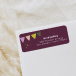 Purple Magic Show Return Address Labels<br><div class="desc">Top off your show-stopping theme with beautiful return address labels. This playful Magic Show design features hand-drawn illustrations full of fun and eye-catching magic against a rich purple background! Customize with your own details and round out the party with the full Magic Show party supply suite.</div>
