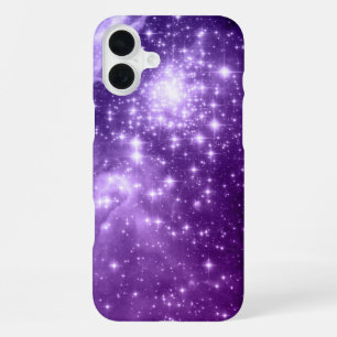 Purple Magic Stars iPhone 16 Plus Case