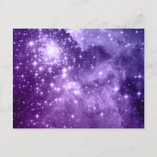 Purple Magic Stars Postcard