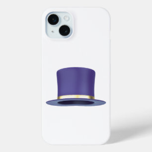 Purple magic top hat iPhone 15 mini case